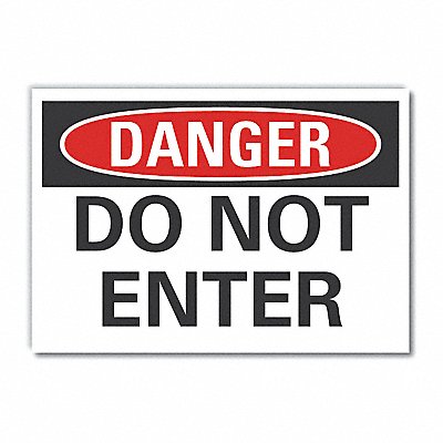 LYLE LCU40345ND14X10 Exit Entrance Danger Lbl 10x14in Polyest
