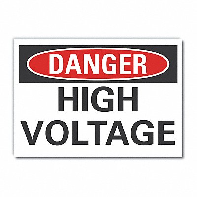 LYLE LCU40347RD7X5 High Voltage Danger Reflective Label 5inx7in