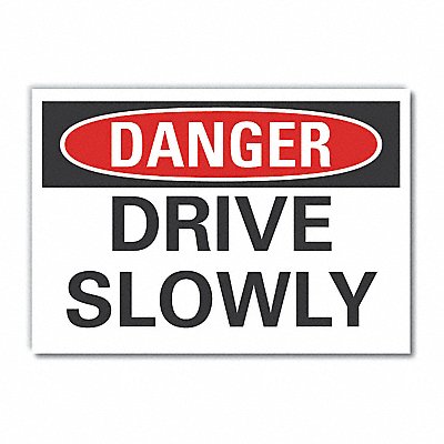 LYLE LCU40353RD14X10 Trfc Safety Danger Reflective Label 10x14in