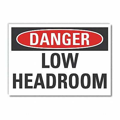 LYLE LCU40354ND5X35 Low Clearnce Danger Lbl 3.5x5in Polyest