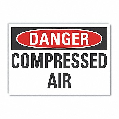 LYLE LCU40365RD7X5 Compressed Air Danger Reflective Label 5inx7in