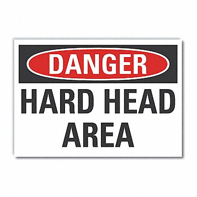 LYLE LCU40369RD10X7 Hard Hat Danger Reflective Label 7x10in
