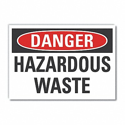 LYLE LCU40374ND7X5 Hzrdous Waste Danger Lbl 5x7in Polyest