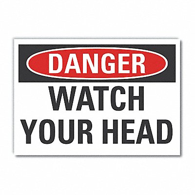 LYLE LCU40381ND14X10 Overhead Clearance Danger Lbl 10x14in