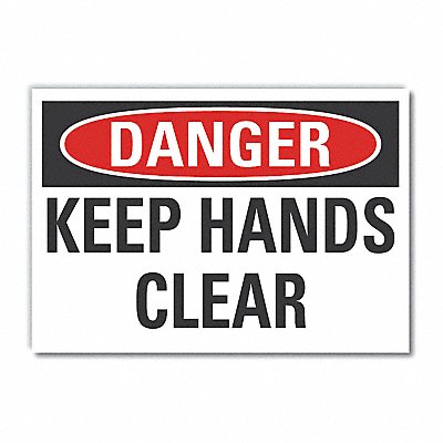 LYLE LCU40384ED14x10 Danger Sign 10in x 14in Non-PVC Polymer