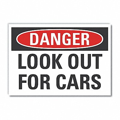 LYLE LCU40396ND14X10 Trfc Safety Danger Lbl 10x14in Polyest