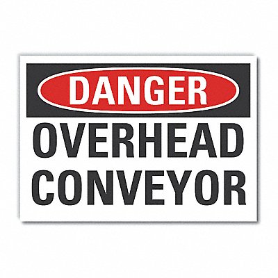 LYLE LCU40397RD14X10 Conveyor Safety Reflective Label 10x14in