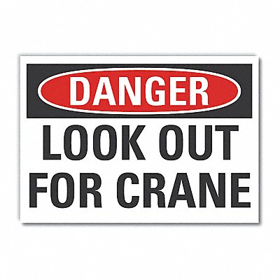 LYLE LCU40408ED14x10 Danger Sign 10in x 14in Non-PVC Polymer