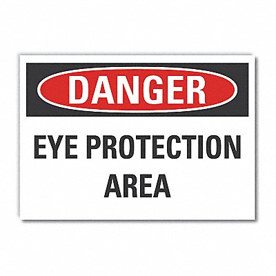 LYLE LCU40420ND5X35 Eye Danger Label 3.5in x 5in Polyester