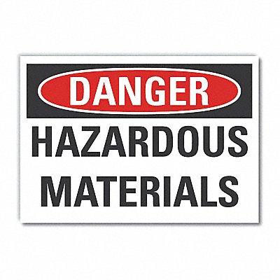 LYLE LCU40423RD5X35 Hazardous Mtrls Danger Reflective Label 3.5x5in