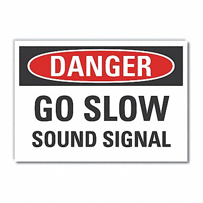 LYLE LCU40433RD5X35 Lift Truck Traffic Danger Reflective Label 3.5x5in