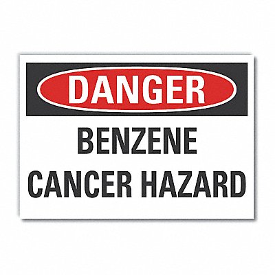 LYLE LCU40442ND5X35 Benzene Danger Label 3.5x5in Polyester