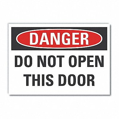 LYLE LCU40443ND14X10 Door Instruction Danger Label 10x14in