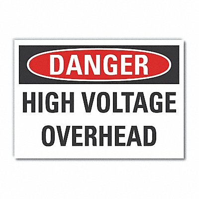 LYLE LCU40446RD7X5 High Voltage Danger Reflective Label 5inx7in