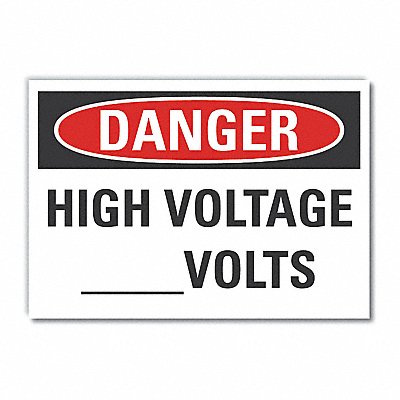 LYLE LCU40447ED14x10 Danger Sign 10in x 14in Non-PVC Polymer