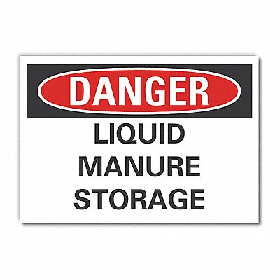 LYLE LCU40452ED14x10 Danger Sign 10in x 14in Non-PVC Polymer