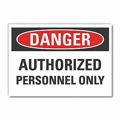 LYLE LCU40484ED10x7 Danger Sign 7 inx10 in Non-PVC Polymer