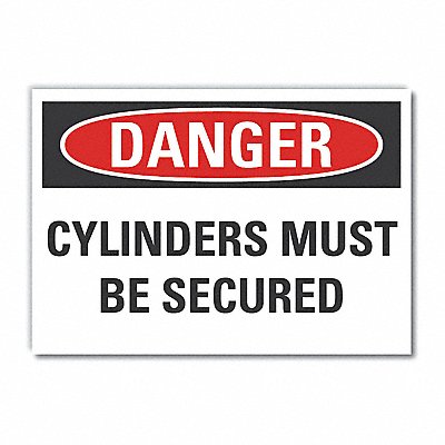 LYLE LCU40486RD7X5 Cylinder Handling Danger Reflective Label 5x7in