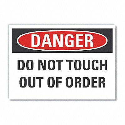 LYLE LCU40488ED10x7 Danger Sign 7 inx10 in Non-PVC Polymer