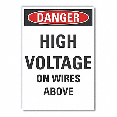 LYLE LCU40497ND10X7 High Voltage Danger Lbl 10x7in Polyest