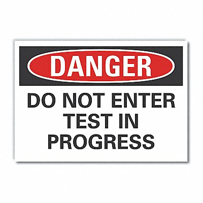LYLE LCU40502ND5X35 Auth Person Danger Label 3.5in x 5in