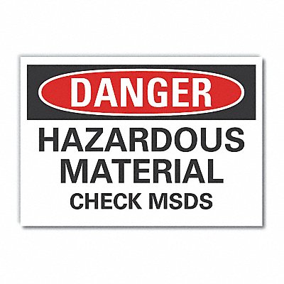 LYLE LCU40503ND14X10 Hzrdous Material Danger Lbl 10x14in Polyest