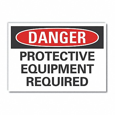 LYLE LCU40504RD10X7 PPE Danger Reflective Label 7 in x 10 in