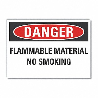 LYLE LCU40505ND14X10 Flammabl Material Danger Lbl 10x14in Polyest