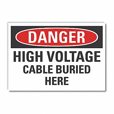 LYLE LCU40509ED14x10 Danger Sign 10in x 14in Non-PVC Polymer