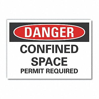 LYLE LCU40512ED10x7 Danger Sign 7 inx10 in Non-PVC Polymer