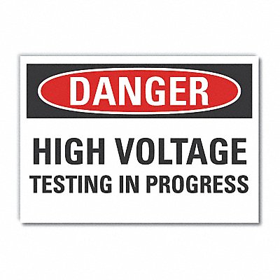 LYLE LCU40522ND7X5 High Voltage Danger Lbl 5x7in Polyester
