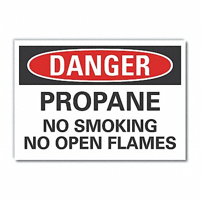 LYLE LCU40530ND7X5 Propane Danger Label 5inx7in Polyester