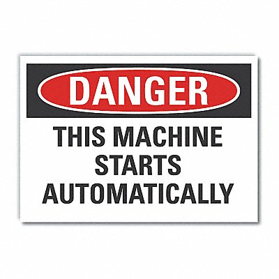 LYLE LCU40531ED14x10 Danger Sign 10inx14in Non-PVC Polymer