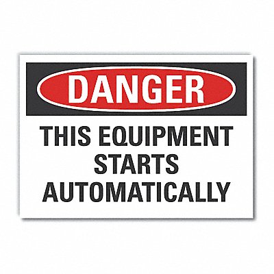 LYLE LCU40540RD5X35 Machine Operation Danger Reflective Label 3.5x5in