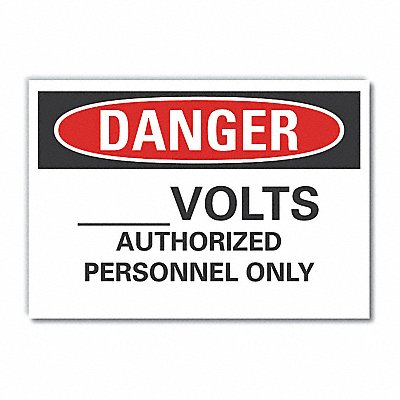 LYLE LCU40542RD10X7 Voltage Danger Reflective Label 7inx10in