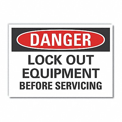 LYLE LCU40547ED10x7 Danger Sign 7 inx10 in Non-PVC Polymer