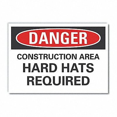 LYLE LCU40548ED10x7 Danger Sign 7 in x 10 in Non-PVC Polymer