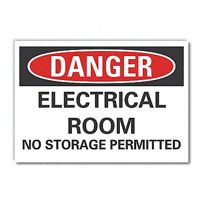 LYLE LCU40550ND10X7 Elec Equip Danger Lbl 7x10in Polyester