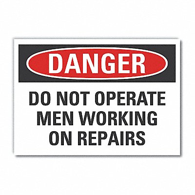 LYLE LCU40556ED10x7 Danger Sign 7 in x 10 in Non-PVC Polymer