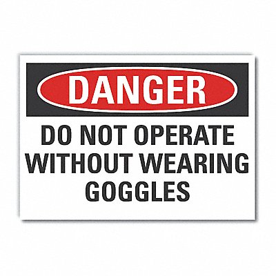 LYLE LCU40562ND5X35 Eye Danger Label 3.5in x 5in Polyester