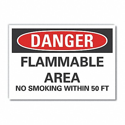 LYLE LCU40571ND14X10 Flamm Area Danger Lbl 10x14in Polyester