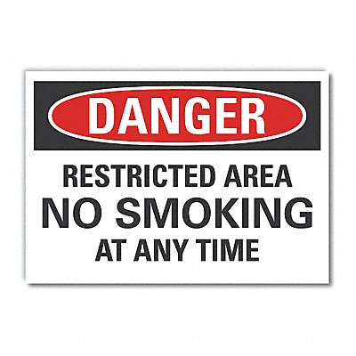 LYLE LCU40572ND5X35 No Smoking Danger Lbl 3.5x5in Polyester