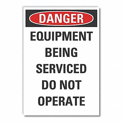 LYLE LCU40575ND10X7 Machine Operation Danger Lbl 10x7in