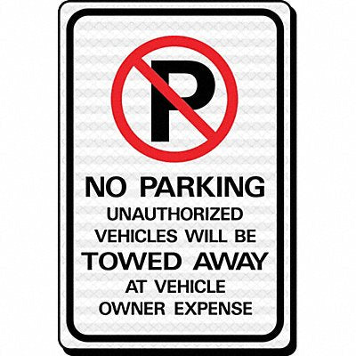 HY-KO PRODUCTS HW43HDR Sign No Park UnautHorizontaled Vehicle Tow HD