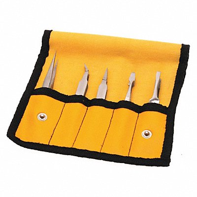 AVEN 18473 Tweezers Set 5pcs. Gp In Plastic Pouch