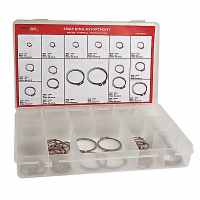 G.L. HUYETT DISPDSH138SS Snap Retaining Ring Ext Asst SS M138pcs.