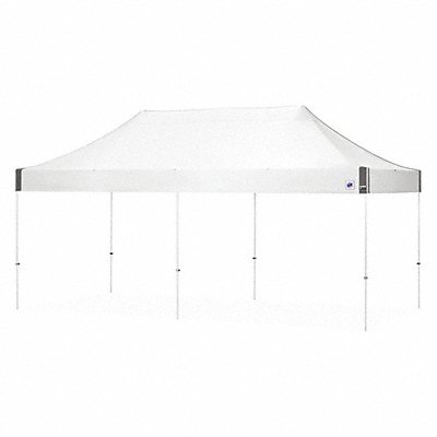 E-Z UP EC3STL20KFWHTWH Eclipse Steel Shelter 10x20 ft White Fr