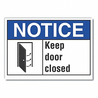 LYLE LCU50005ED14x10 Notice Sign 10in x 14in Non-PVC Polymer