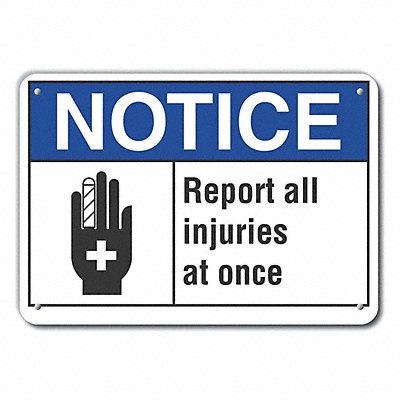 LYLE LCU50014NA10X7 Notice Sign 7 in x 10 in Aluminum