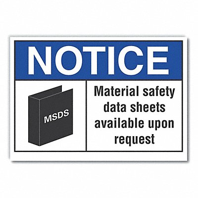 LYLE LCU50015RD7X5 Msds Information Notice Reflective Label 5x7in
